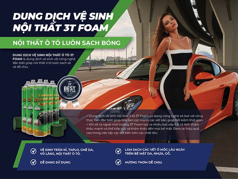 Chai vệ sinh bọt đa năng 3T FOAM Chai vệ sinh bọt đa năng 3T