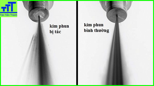 Kim phun trước và sau khi vệ sinh